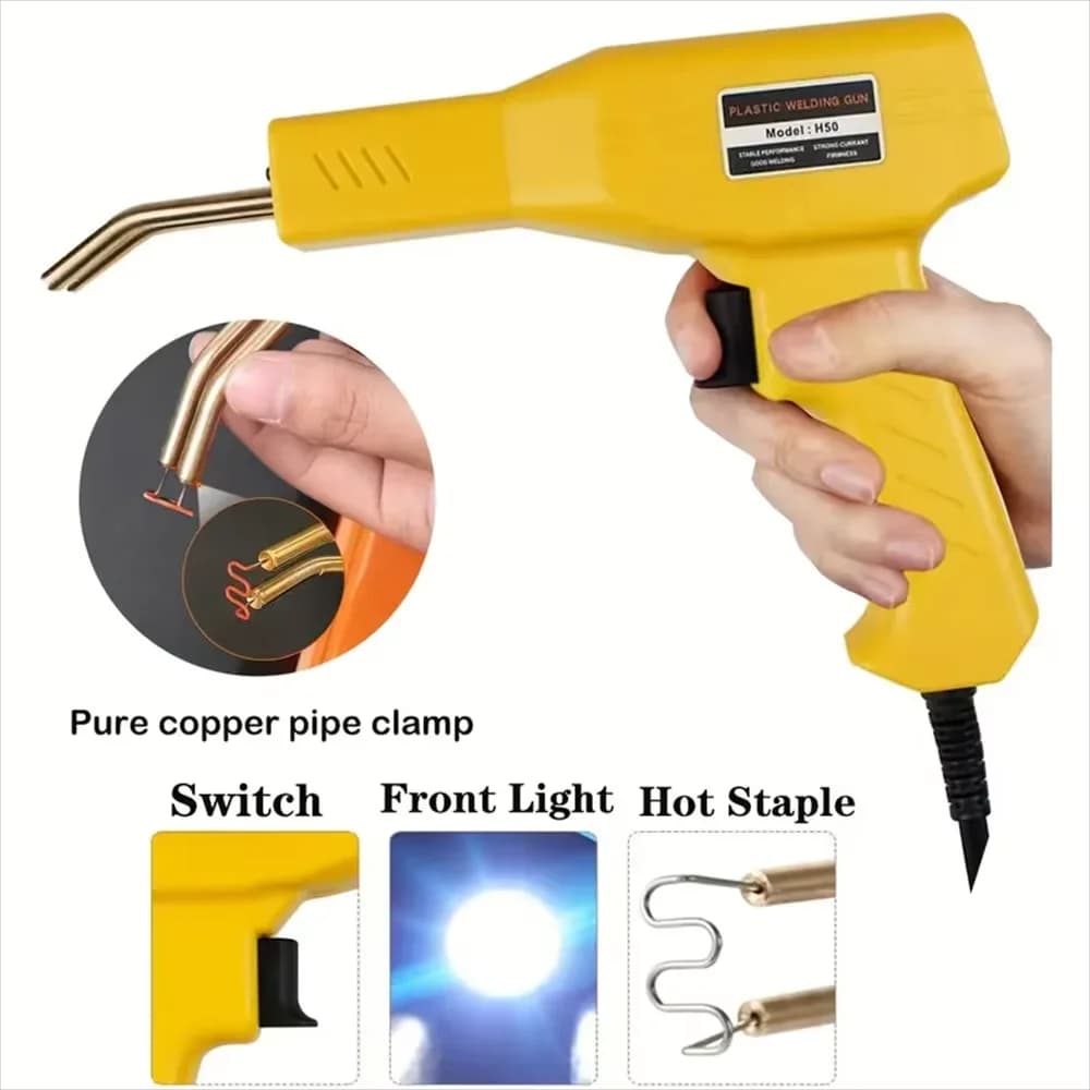 Pistola per Saldatura Plastica per Paraurti Auto, Macchina per Saldatura a Fusione, Attrezzatura per Riparazione Carrozzeria, Kit di Strumenti per Saldatura a Punti