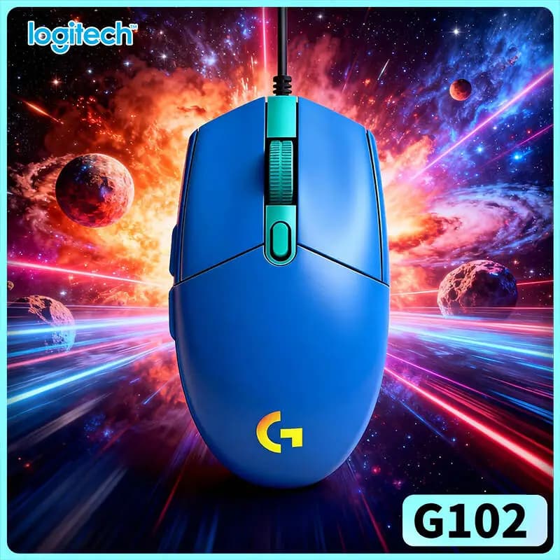 Mouse da Gaming Cablato Logitech G102, 6 Pulsanti Personalizzabili, Illuminazione RGB Dinamica, Sensore ad Alta Precisione G402/G203/M100R