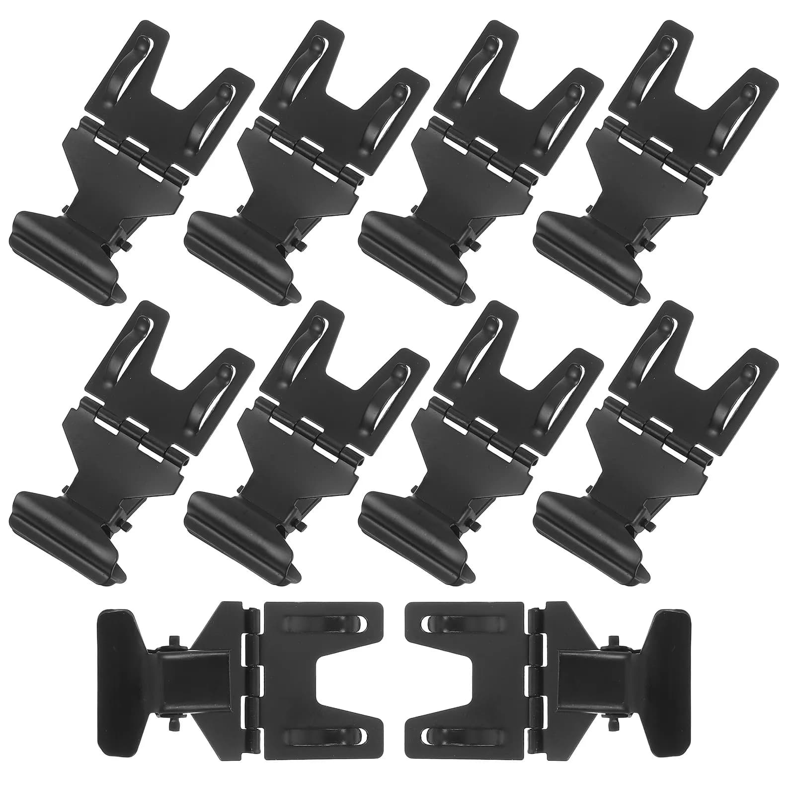 10 Pezzi Clip Portaetichette in Metallo Nero Elegante per Espositori da Supermercato, Panetteria, Negozi al Dettaglio - Organizzatore Sicuro per Etichette Prezzo