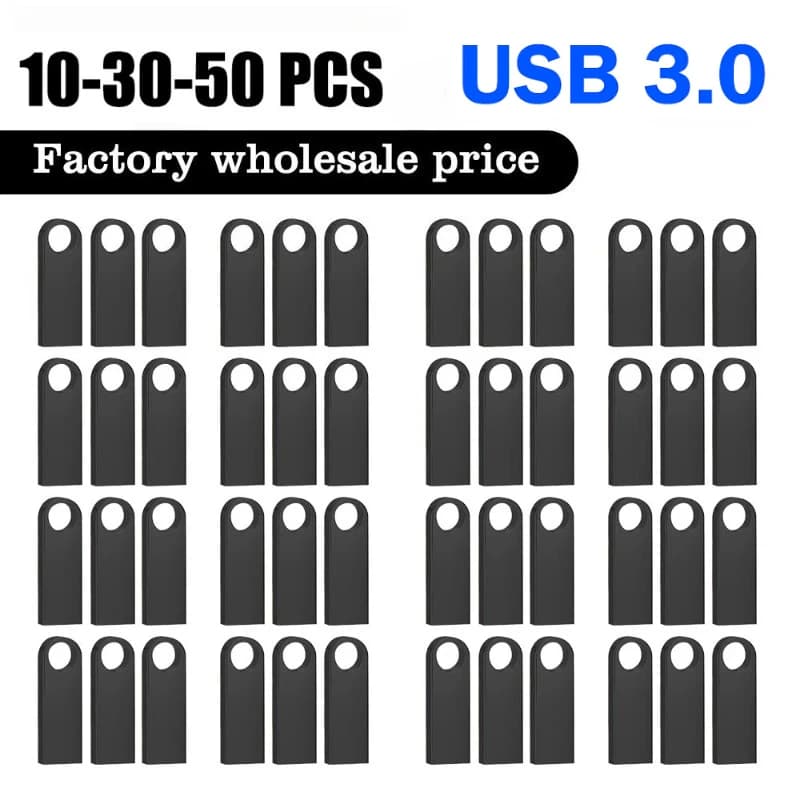10/30/50PCS all'ingrosso USB Flash 4GB Flash Drive Memory Stick 8GB 16GB 32GB 64GB Pendrive Thumb Drive Lotto 128GB chiavetta USB