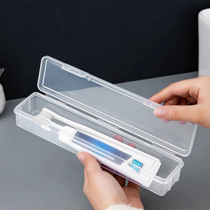 【Pace】Scatola per spazzolino portatile Custodia per spazzolino da viaggio in plastica Porta spazzolino trasparente Organizzatore Accessori da viaggio