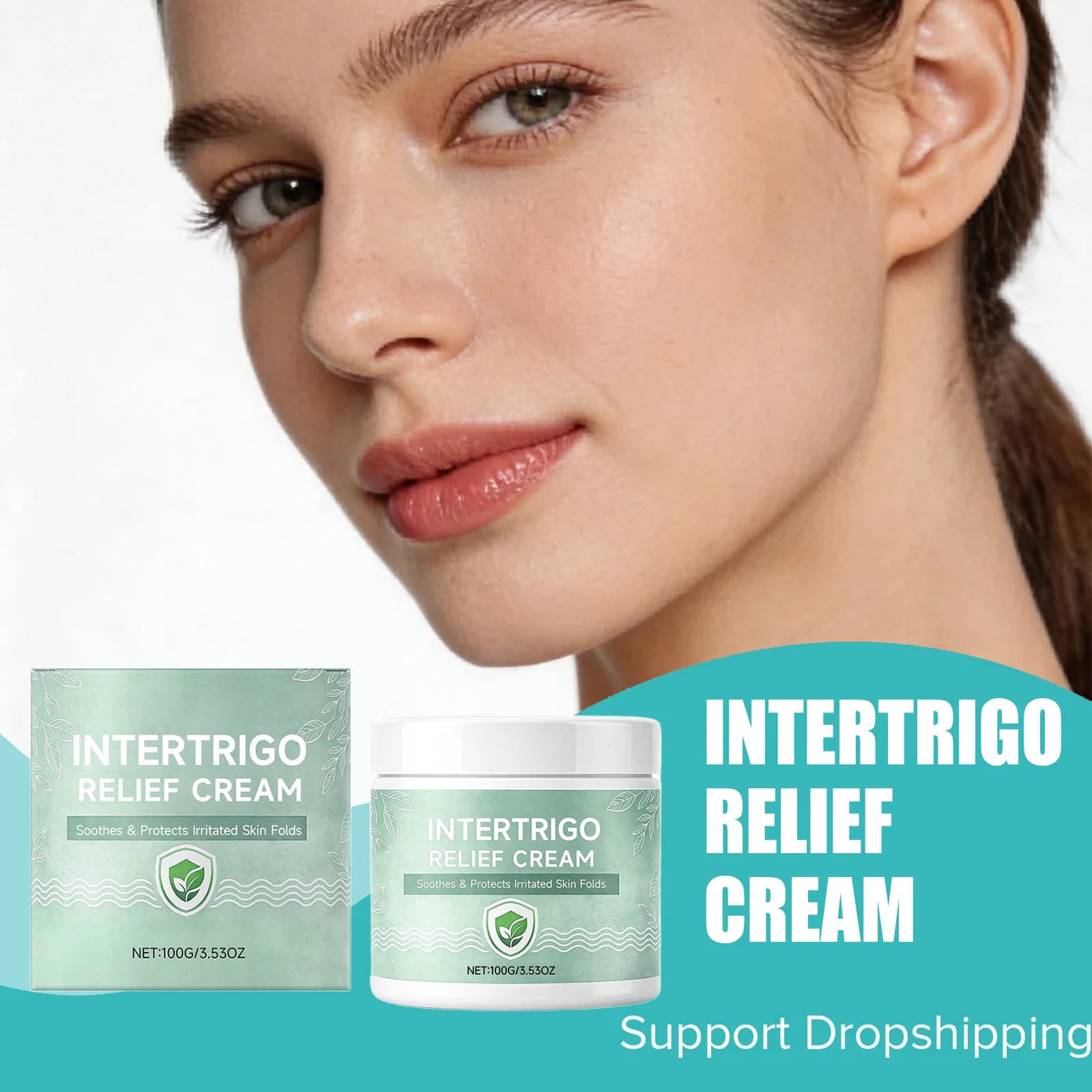 100g Intertrigo Relief Cream Soothe Irritated Skin Folds Reduce Skin Discomfort Gentle Moisturizing Protective Body Skin Care