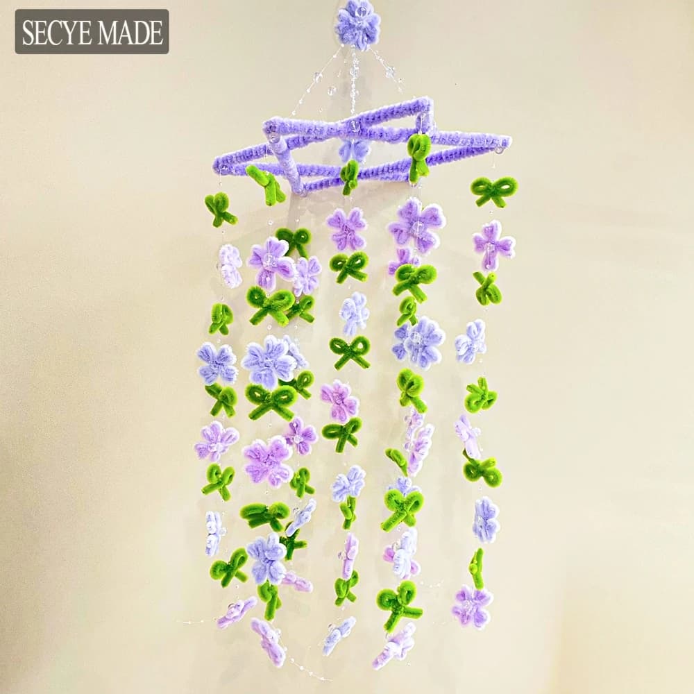 Simulated Four Leaf Clover Wind Chime Dream Catcher Pendant for Outside Home Wedding Party Memorial Decoration Gifts K104