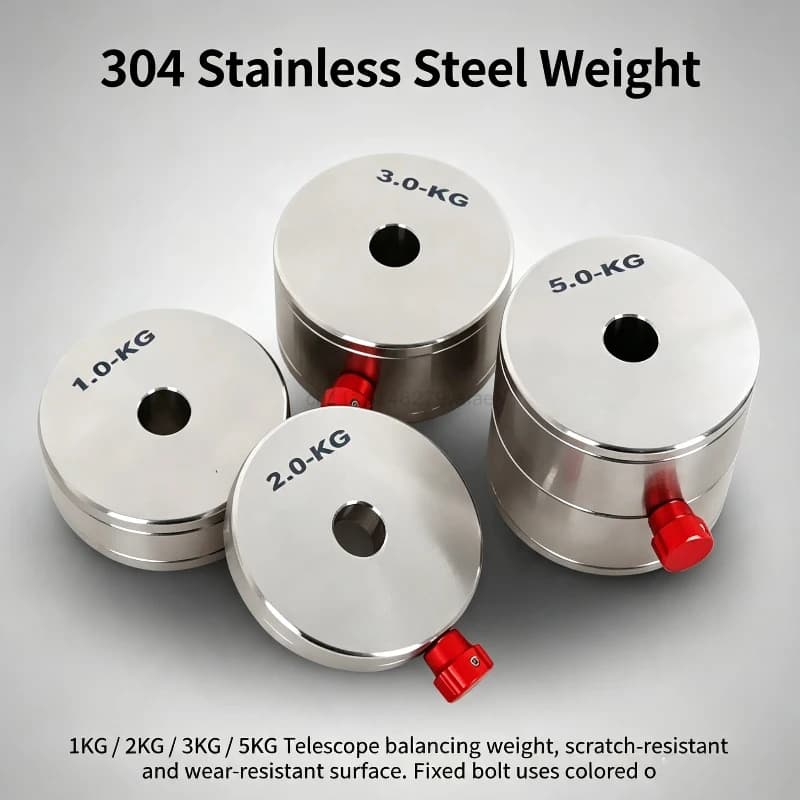 Angeleyes Stainless Steel Counterweight 2KG Hammer Pore Size 20mm Telescope Accessories
