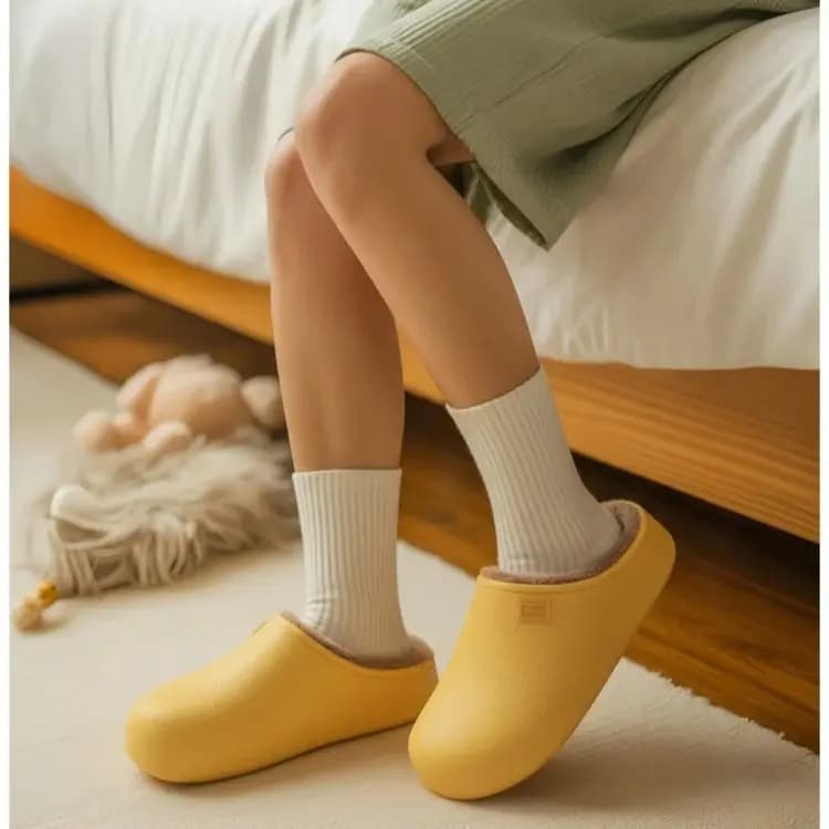 Pantofole Impermeabili in Cotone per Donna, Calde e Morbide per Interni, Antiscivolo per Uomo e Donna, Autunno-Inverno