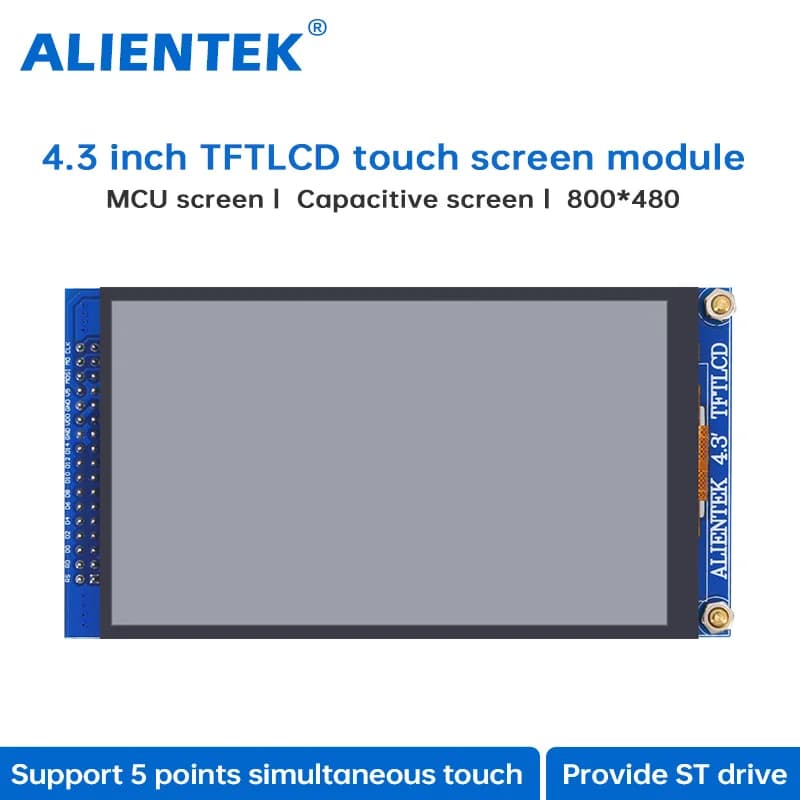 ALIENTEK MCU Display Touch LCD TFT 4.3 inch resolution 800x480 LCD display ESP32 Monitor Touch Screen for Arduino Display