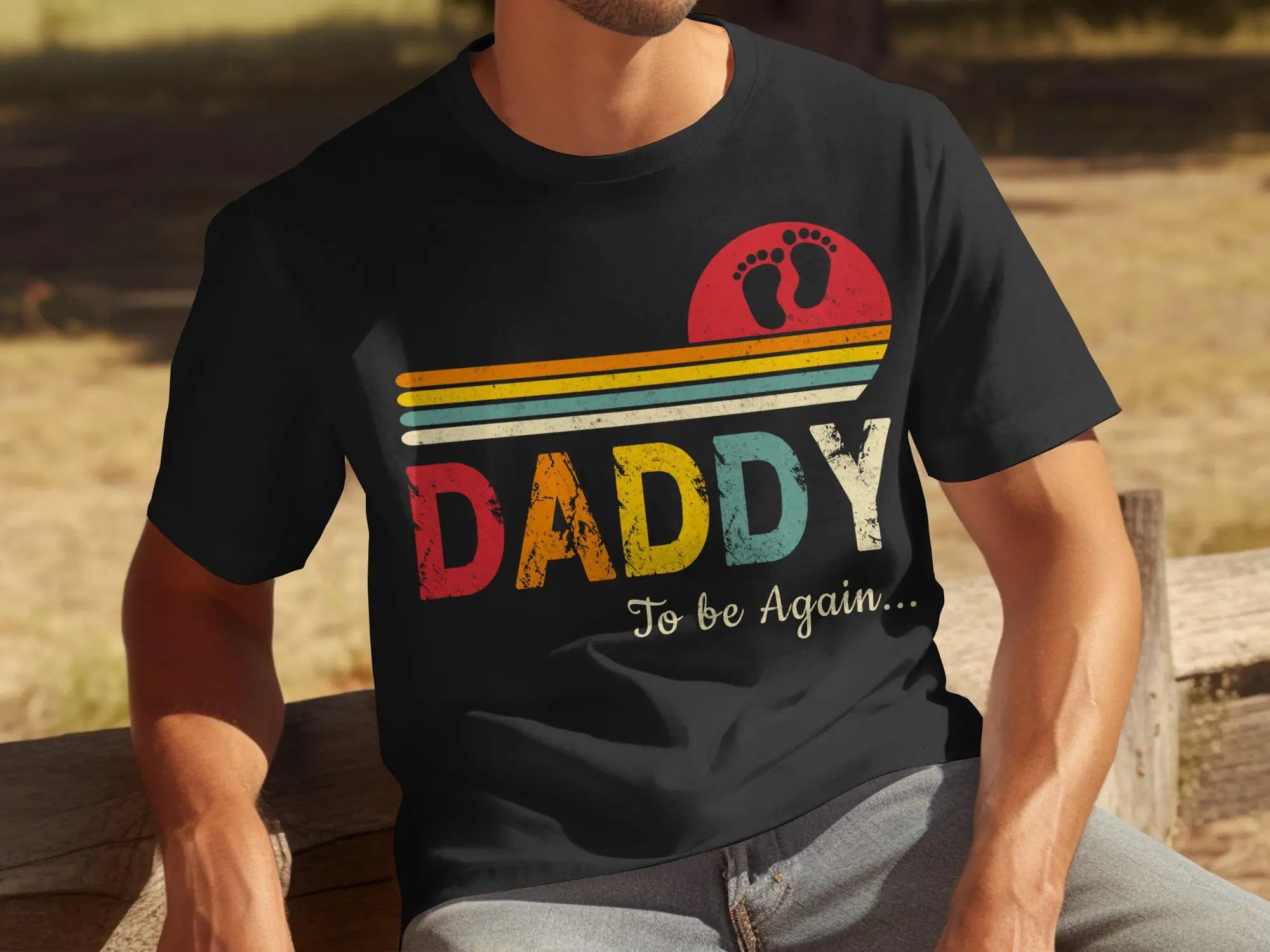 Daddy To Be Again Men's T-shirt Summer Casual Short-sleeved Top Cotton Sportswear Harajuku Pullover Round-neck Fashion Tracksuit
