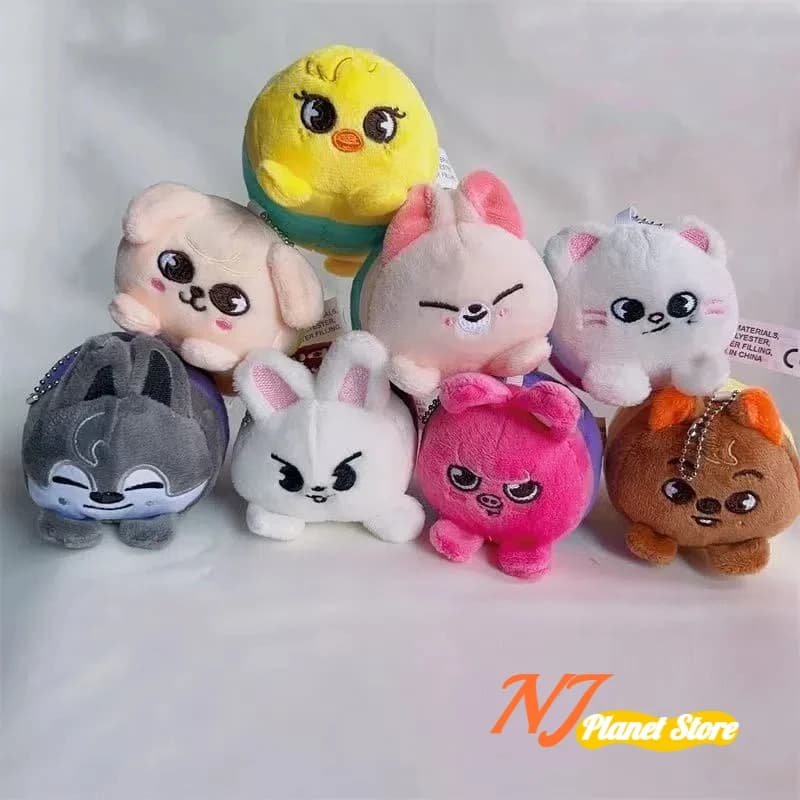 8 cm SKZoo Adorabile simpatico portachiavi in peluche per bambini randagi Regali di compleanno creativi Bambola per bambini Decorazioni natalizie per coppie