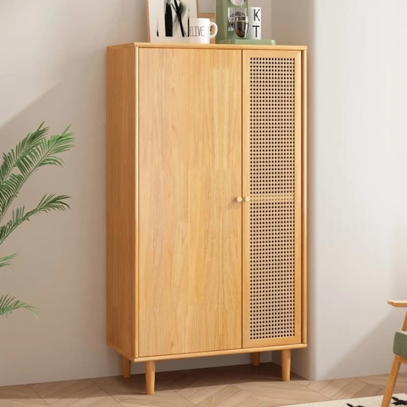 Nordic solid wood housekeeping cabinet locker hole board cleaning storage cabinet bookcase wardrobe household balcony mop