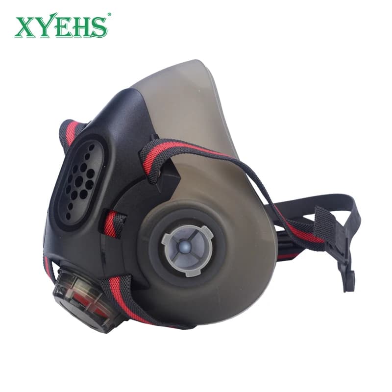 XYEHS respiratore a maschera antigas/polvere a basso profilo (solo maschera o con filtri antipolvere) protezione facciale in TPE per Gas vapori polvere