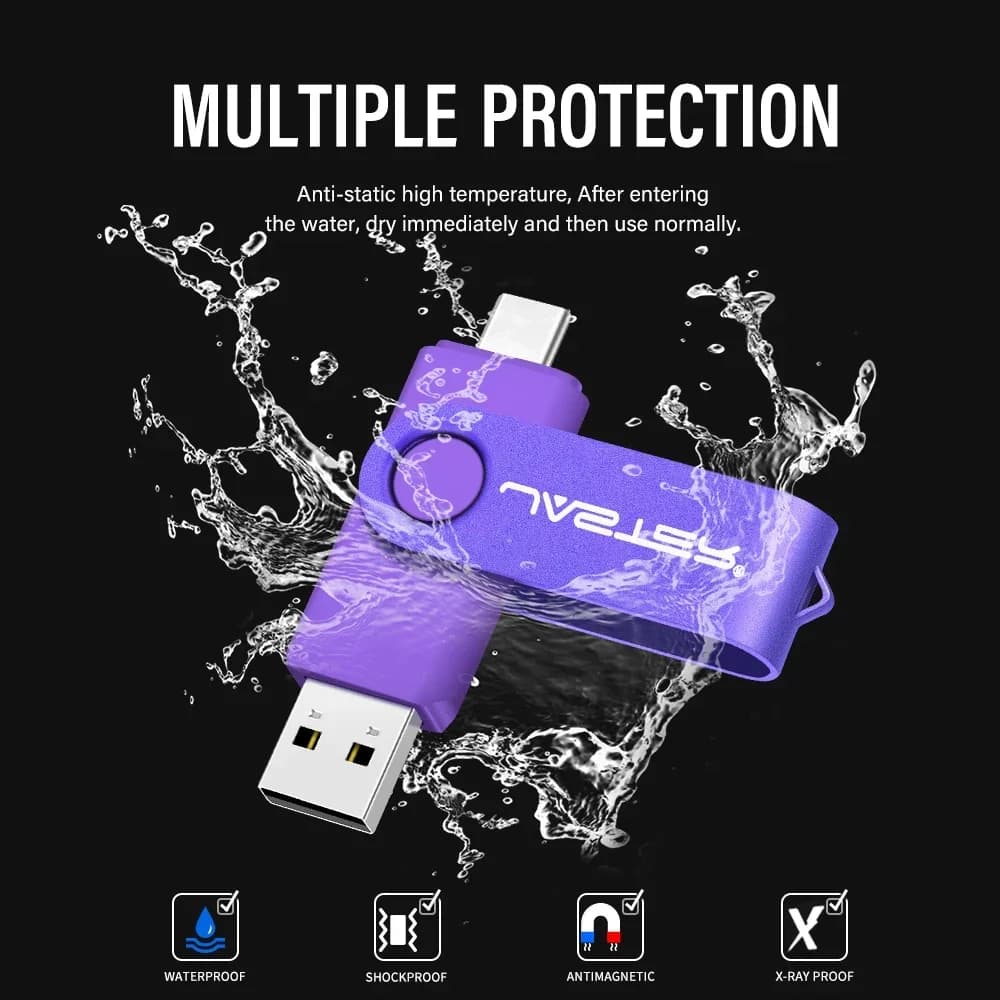 Viola TYPE-C Chiavetta USB 64 GB Portachiavi gratuito Pen Drive 32 GB Logo personalizzato gratuito Chiavetta USB 16G Regali aziendali creativi Pendrive