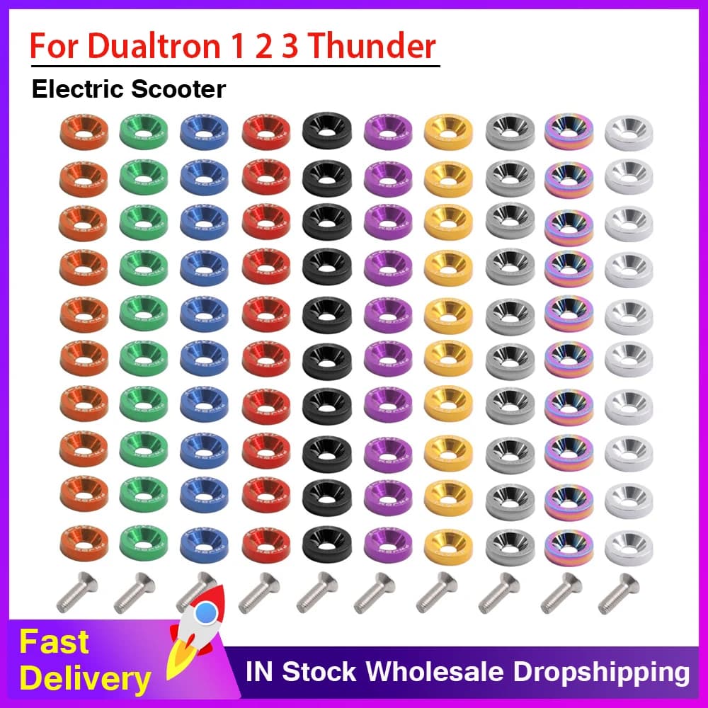 Elementi di fissaggio viti manubrio viti rondelle per Dualtron 1 2 3 Thunder ezel Ultra Zero 9 viti rondelle parti di Scooter elettrico