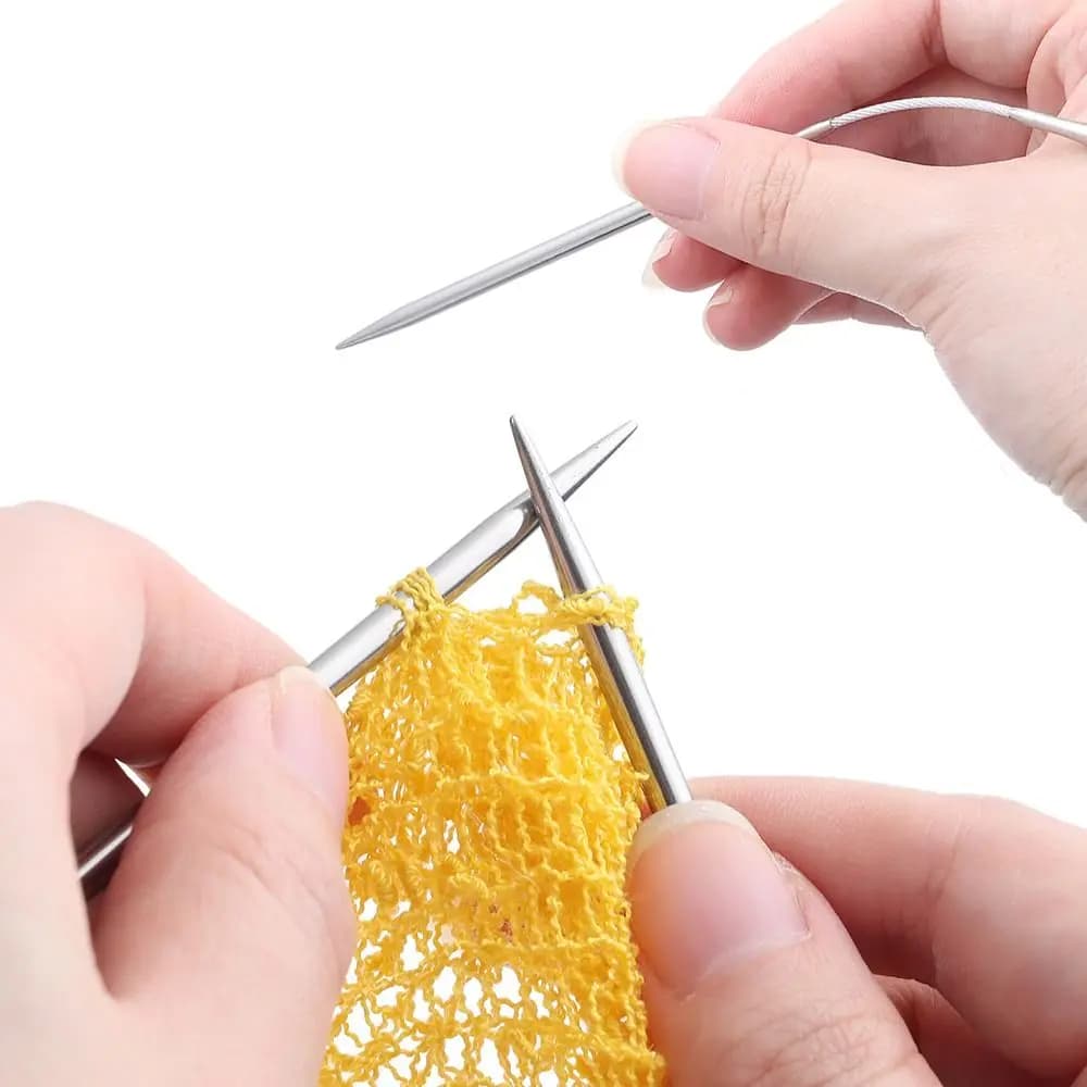 Ferri da maglia flessibili flessibili per calzini con ferri da maglia magici a doppia punta Aghi per cavi Ferri da maglia per filati