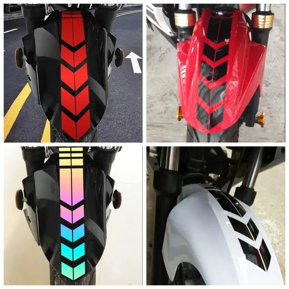 Adesivi a strisce di freccia impermeabili e resistenti all'olioAdesivi a strisce di freccia per moto Pasta per parafango