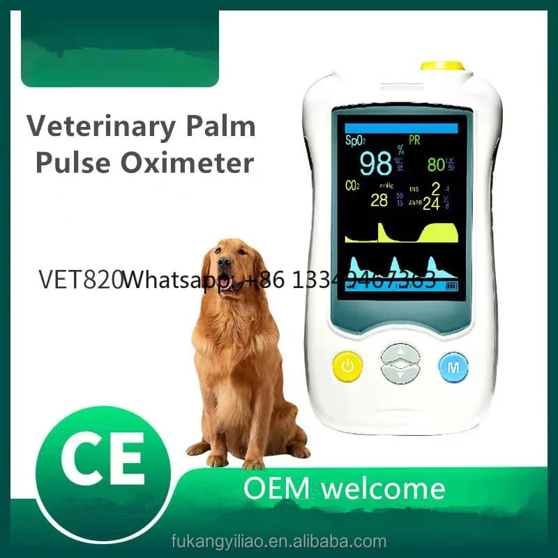 Hot Sale Portable Veterinary Impulse Veterinary Pulse Pressure Gauge for Small Animals Diagnosis Pulse Oxymeter Handheld Fast Shipping