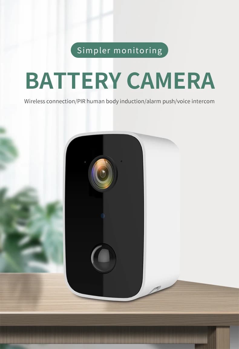 2MP 1080P Alimentazione a batteria Basso consumo Telecamera IP WIFI Senza fili a colori AI Rilevamento umanoide Sicurezza domestica Baby monitor