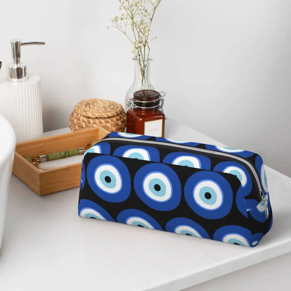 Greek Turkish Evil Eye Pencil Cases for Students Gifts Pen Box Pencil Bag Pencil Pouch Pen Holder