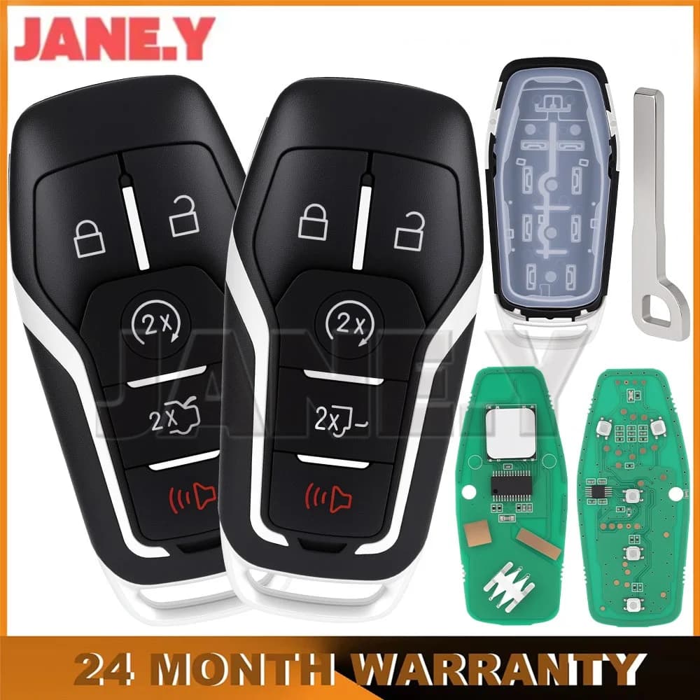 Telecomando auto 902Mhz per Ford Fusion Explorer Edge Mustang 2013 2014 2015 2016 2017 M3N-A2C31243300 Chip ID49 5 pulsanti