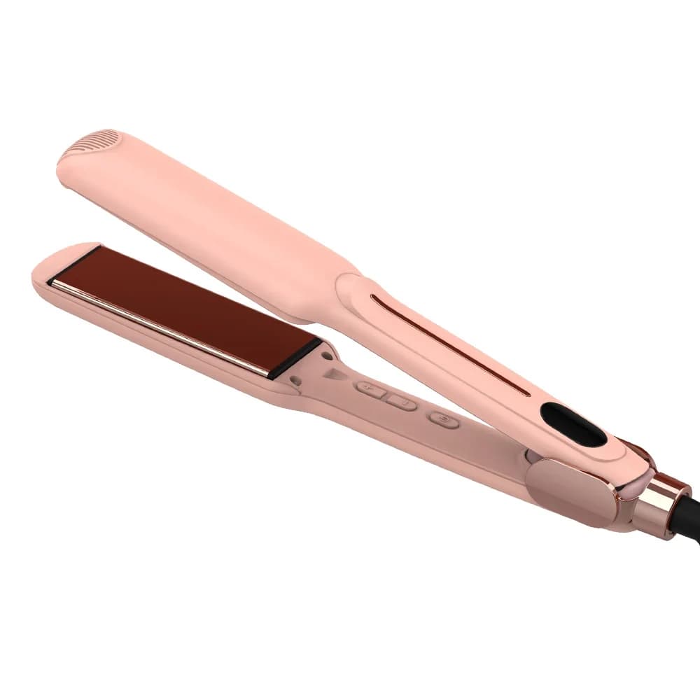 Hair and iron curling plate 2 in 1, infrared ions reduce frizz effect, suitable for smooth hair, curly hair, gifts
