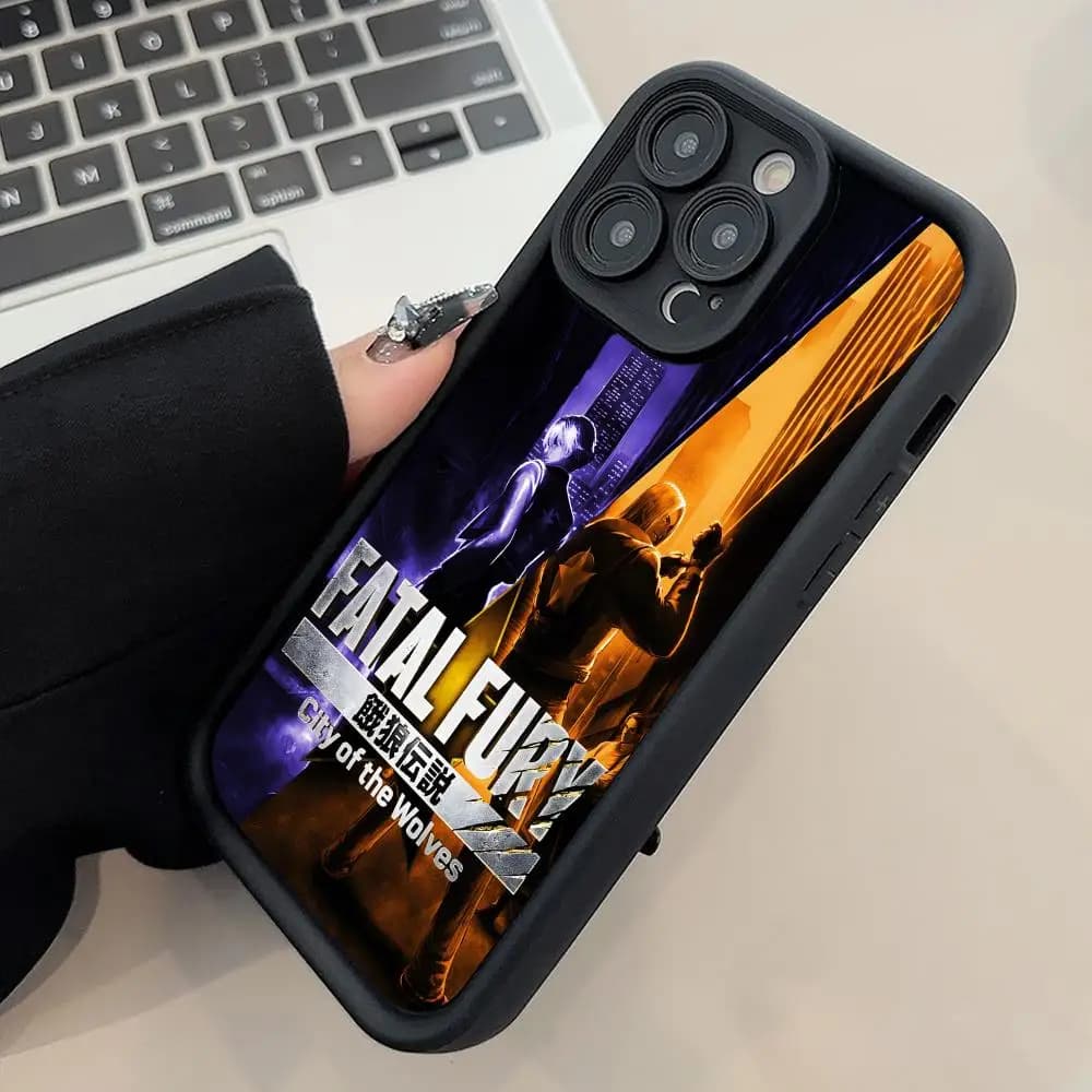 Fatal Fury Game Phone Case for iPhone 18 17 16 15 14 13 12 11 Air Pro Max Plus Black Soft TPU Shockproof Cover