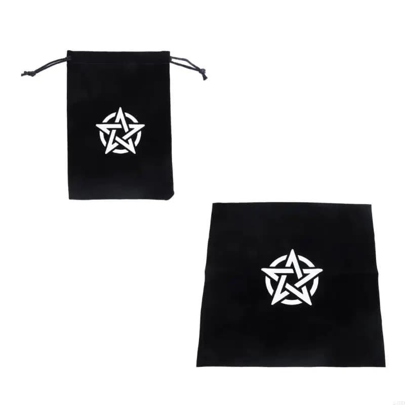 Tovaglia Oracoli Mazzo carte Tavolo Borsa da gioco da tavolo Borsa decorativa con cordoncino Gioielli Tarocchi Custodia Borsa