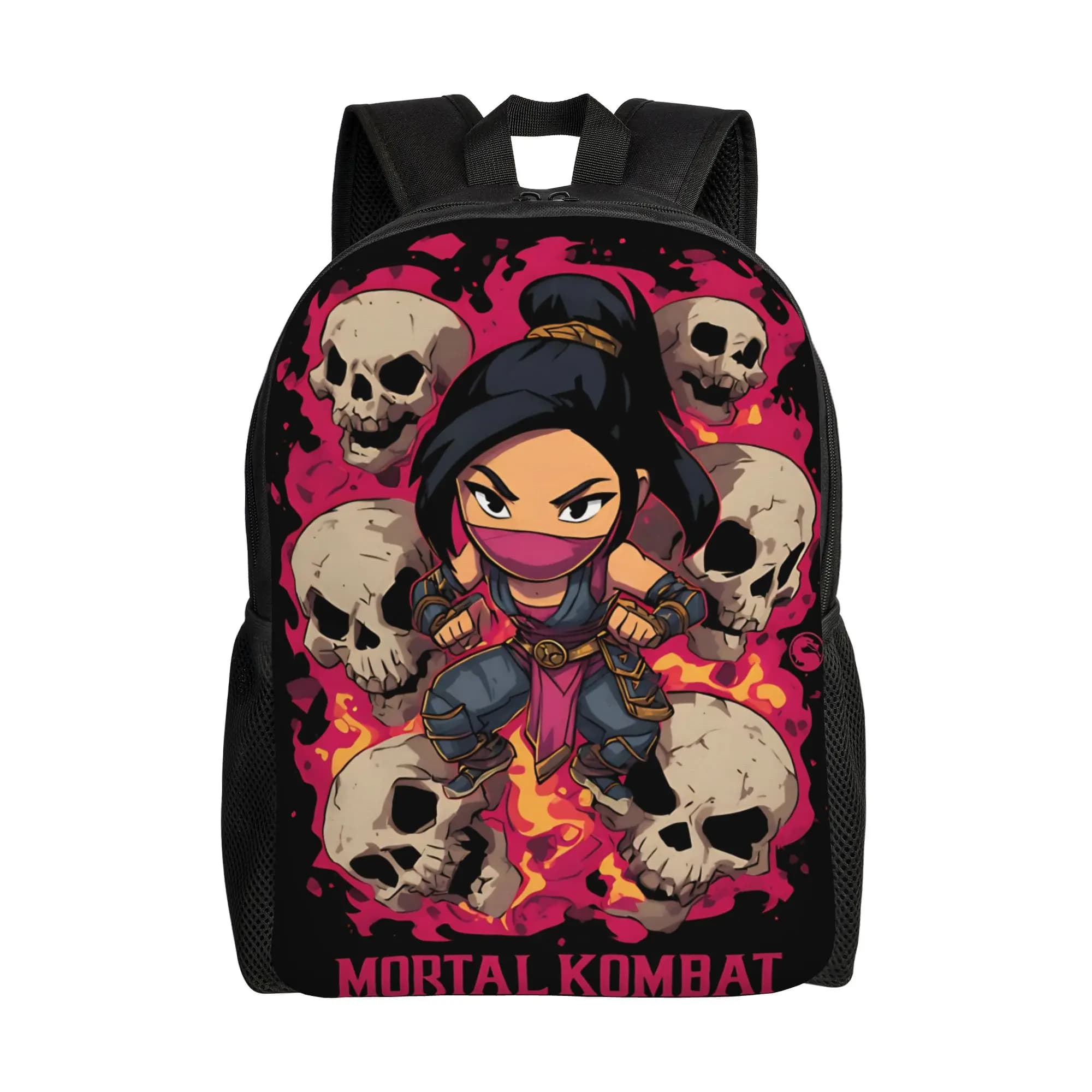 Zaino casual Cartoon Mileena Mortal Kombat, zaino sportivo per la scuola superiore, per uomo e donna, borse in tela per laptop