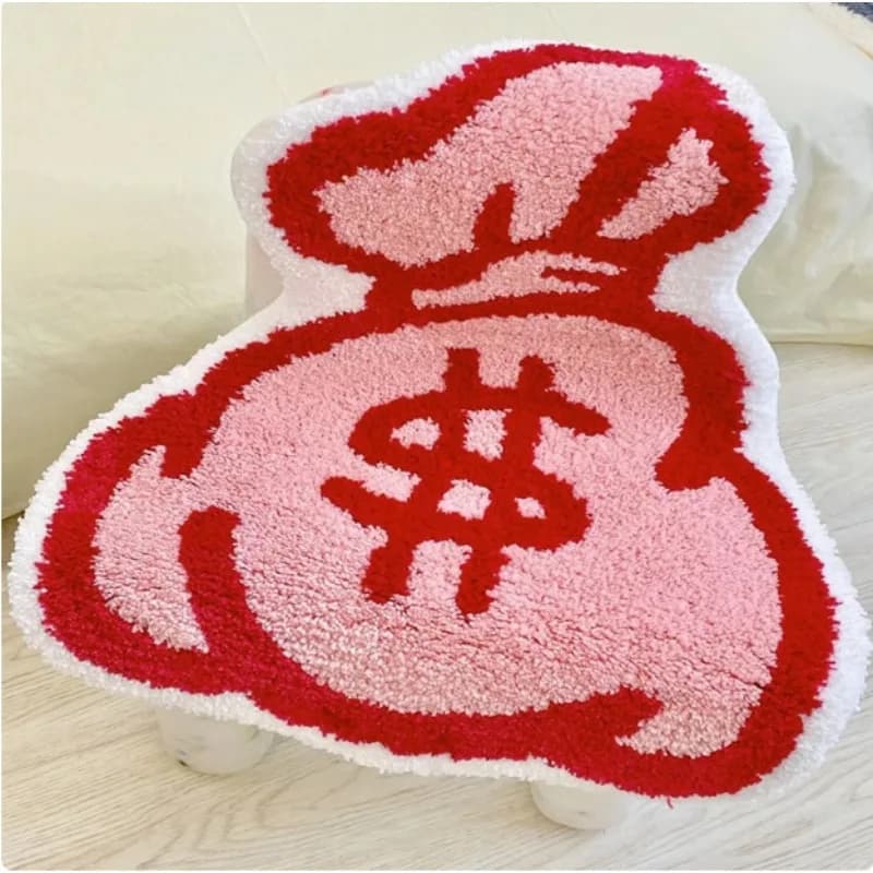 Creative Coin Decorative Carpet Household Bedroom Bedside Blanket Door Mat Door RugBathroom Floor Mat Dirty Resistant Home Decor