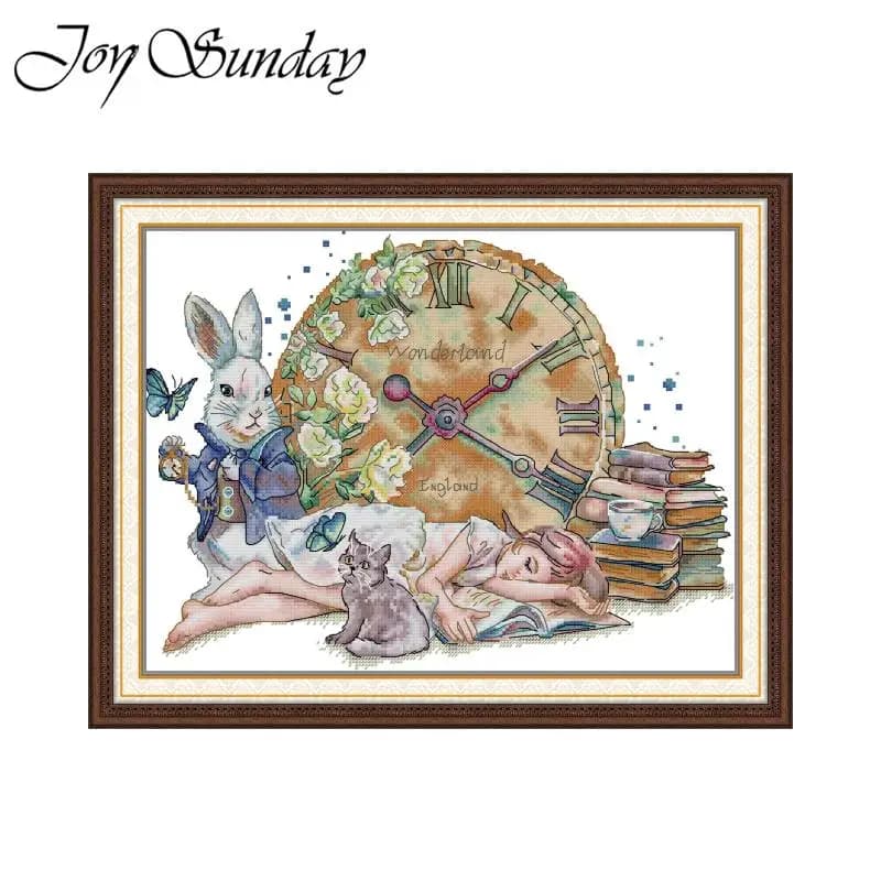 Joy Sunday Cross Stitch Kits Dreamland Pattern Aida Fabric 16CT 14CT 11CT DIY Hand Embroidery Sets Printed Counted Canvas New