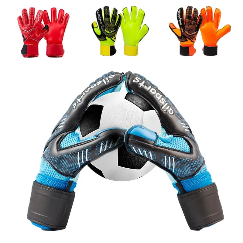 Guanti da portiere professionali Shinestone Protezione per le dita Guanti da portiere da calcio antiscivolo in lattice Guanti da portiere da calcio
