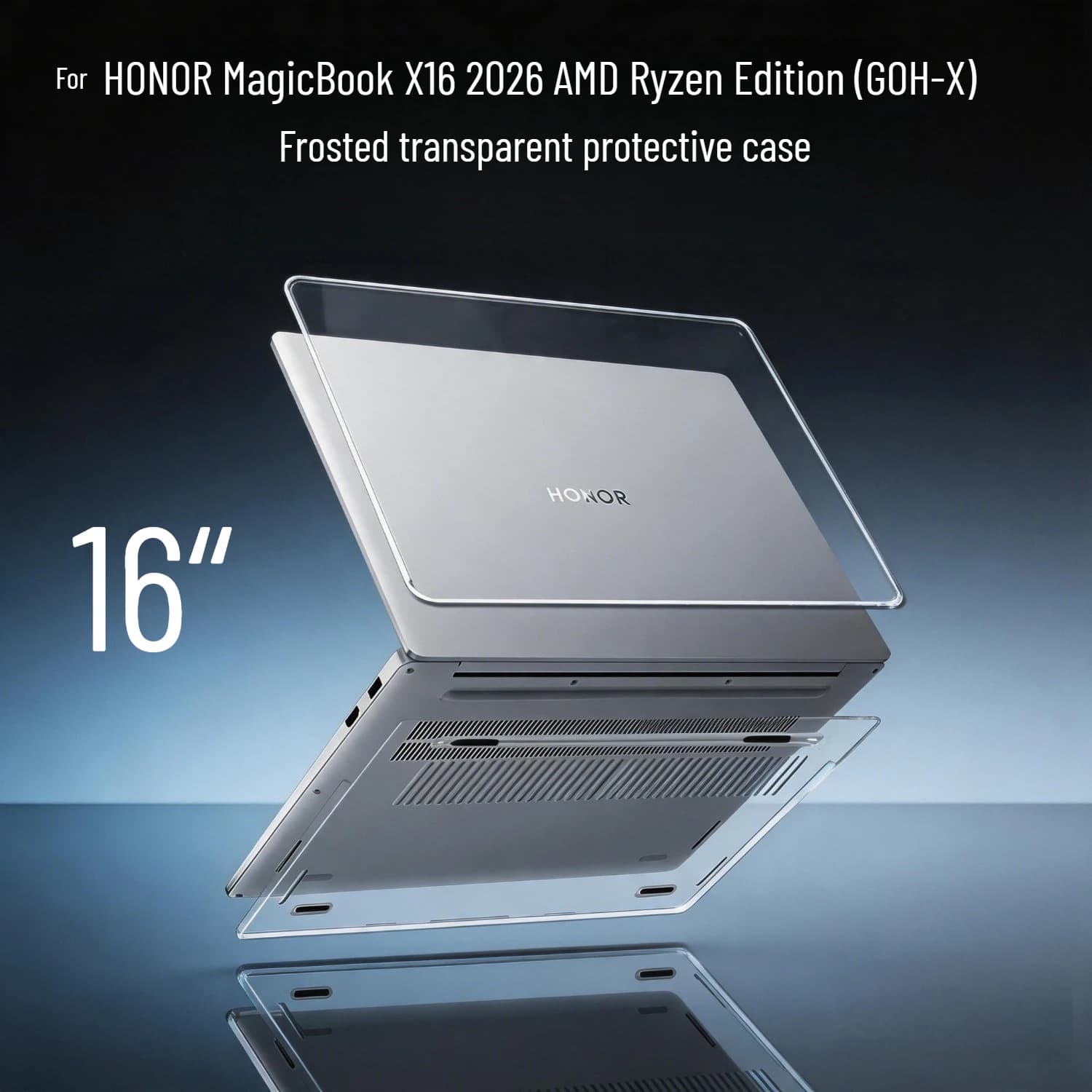 Custodia Opaca Trasparente per HONOR MagicBook X16 2026 AMD Ryzen Edition (GOH-X) Cover per Laptop 16 Pollici Guscio Protettivo Rigido Anti-Graffio