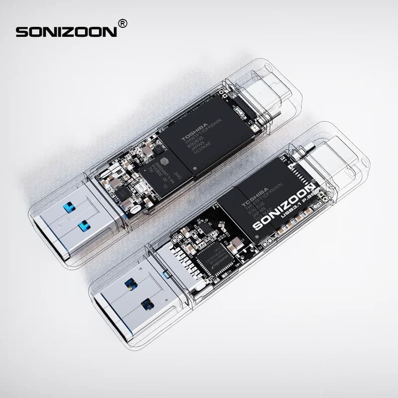 Unità Flash USB a stato solido portatile SONIZOON PSSD USB3.1 128/256GB/512GB unità Flash TPYEC-3.1 a stato solido esterno
