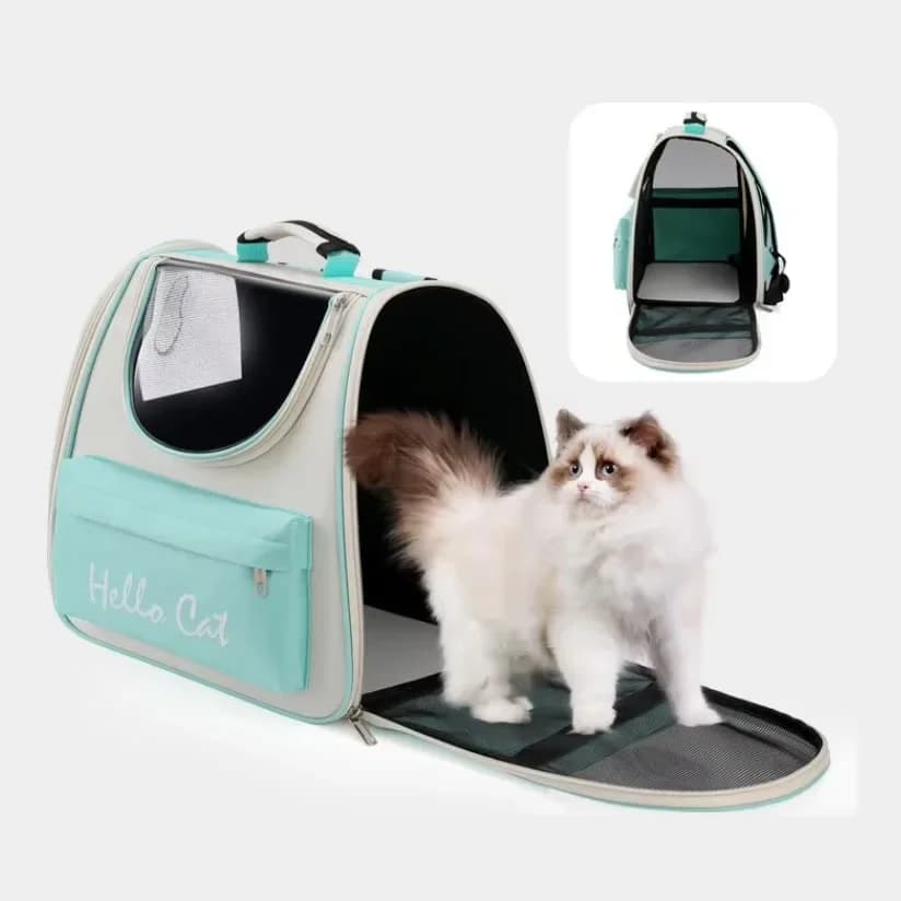 Space Capsule Cat Backpack Carrier Transparent Bubble Pet Bag with Carrying Handle Foldable & Breathable Anti-Bite Design