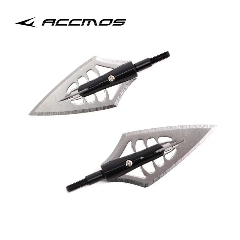 6 pezzi Tiro con l'arco Punta di freccia Punta di freccia in acciaio inossidabile Testa di freccia 150/168gn Punte di freccia bersaglio Arco Freccia Caccia Tiro Accessorio