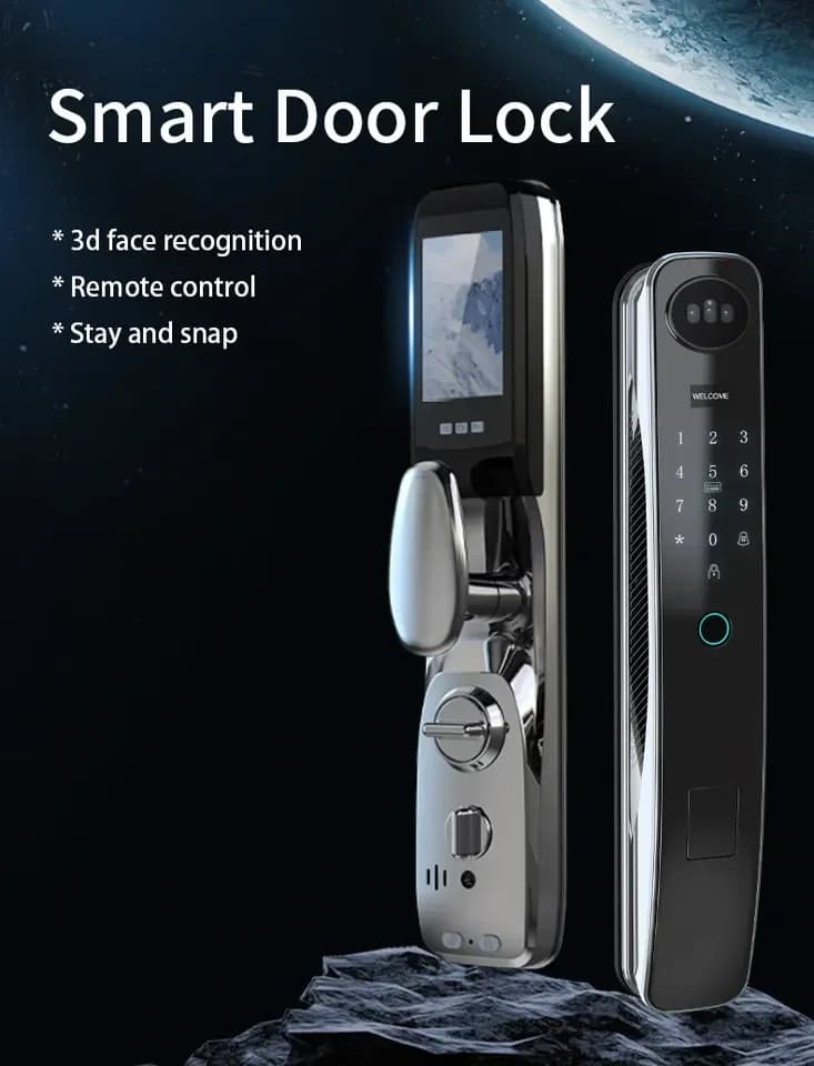 Smartier 3D Face Tuya Riconoscimento Smart Door Lock con fotocamera Wifi Impronta digitale Collegamento per tutta la casa Nuovo stile
