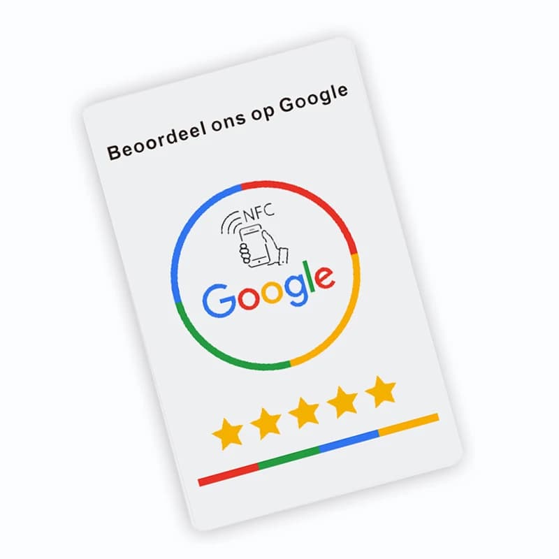 NFC di alta qualità Recensioni Google Scheda NFC nella scrittura tedesco olandese francese spagnolo inglese