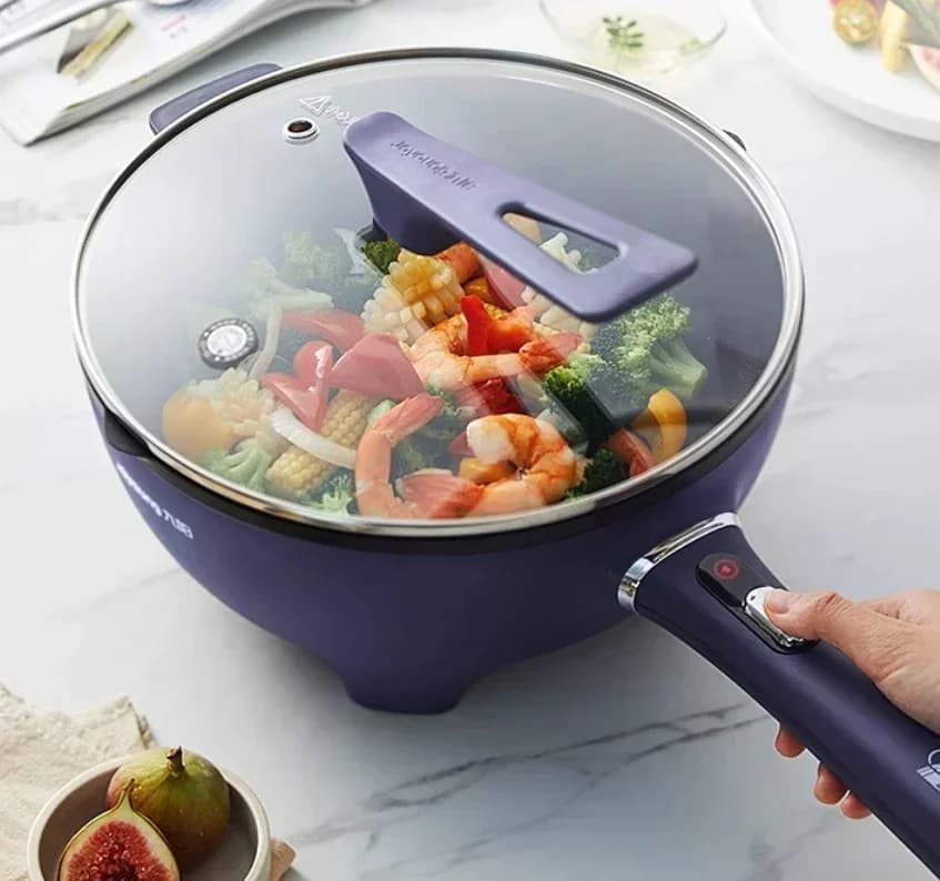 Electric pan - Multifunctional for the house. Cooking pot, steam cook, fry and cook everything in one.