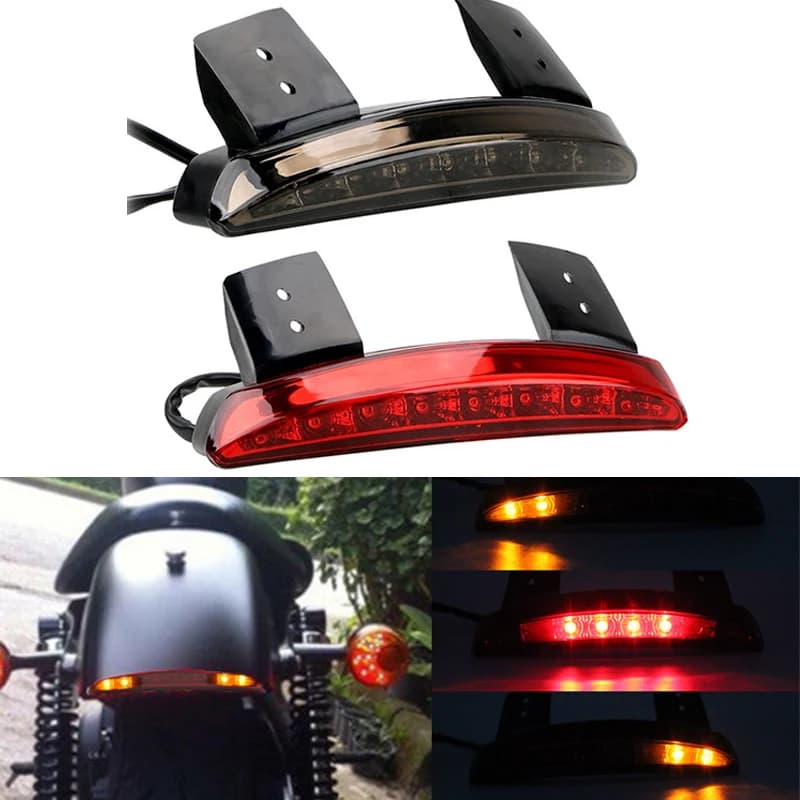 Moto LED Parafango Posteriore Freno Targa Luce Coda di Arresto Corsa e Jogging Lampada Per Harley Sportster Ferro XL 883 1200 Dyna Softail