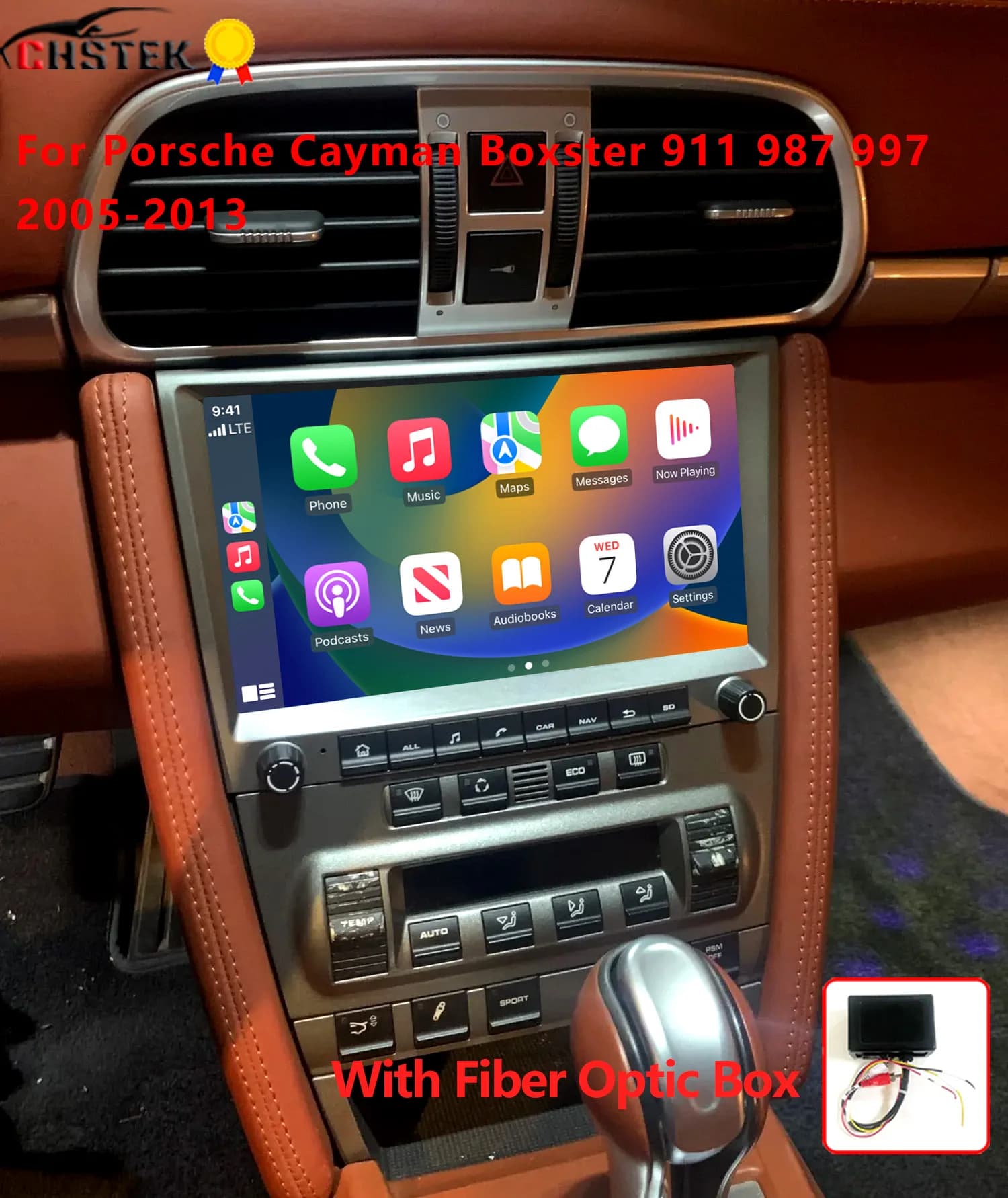 CHSTEK Per Porsche 911 997 987 Cayman Boxster Autoradio Carplay Android 13 Navigazione WIFI 4G RDS FM Lettore Multimediale Autoradio