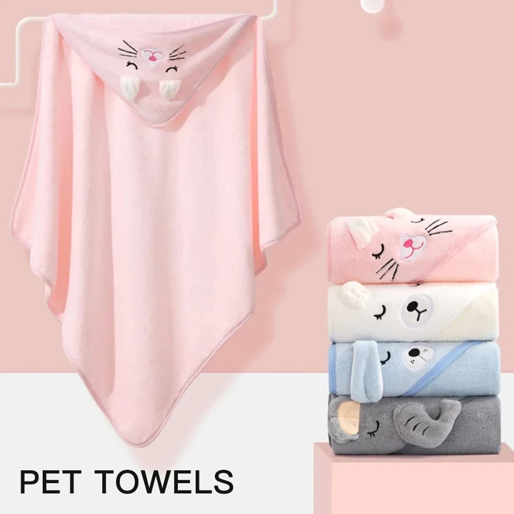 Hot Bathrobe for Pets Autumn and Winter Fast Drying Dog Towel Bath Towel for Absorbent Pet Microfiber
