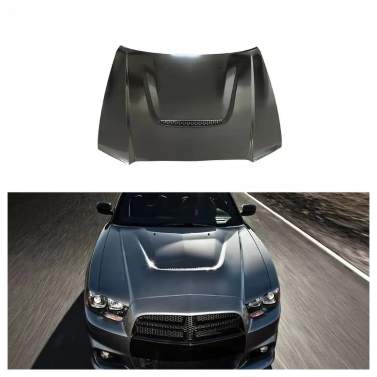 Cofano in Alluminio Stampato in Lamiera Stile SRT per Charger 2008-2014