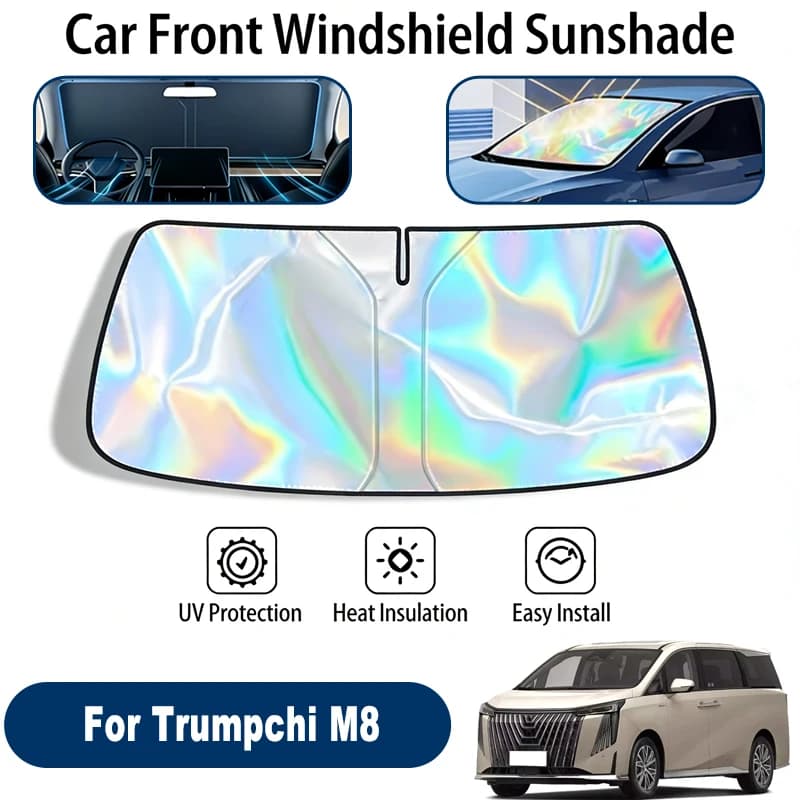 Parasole per parabrezza per Trumpchi M8, accessori pieghevoli per la protezione solare della finestra anteriore, riflettenti ai raggi UV