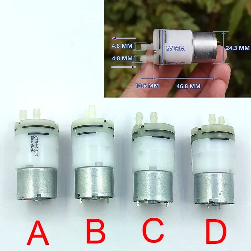 Pompa ad acqua a diaframma piccola DC 3V 3.7V 5V 6V con motore 310, mini pompa autoadescante per erogazione, umidificatore, spray e per animali domestici