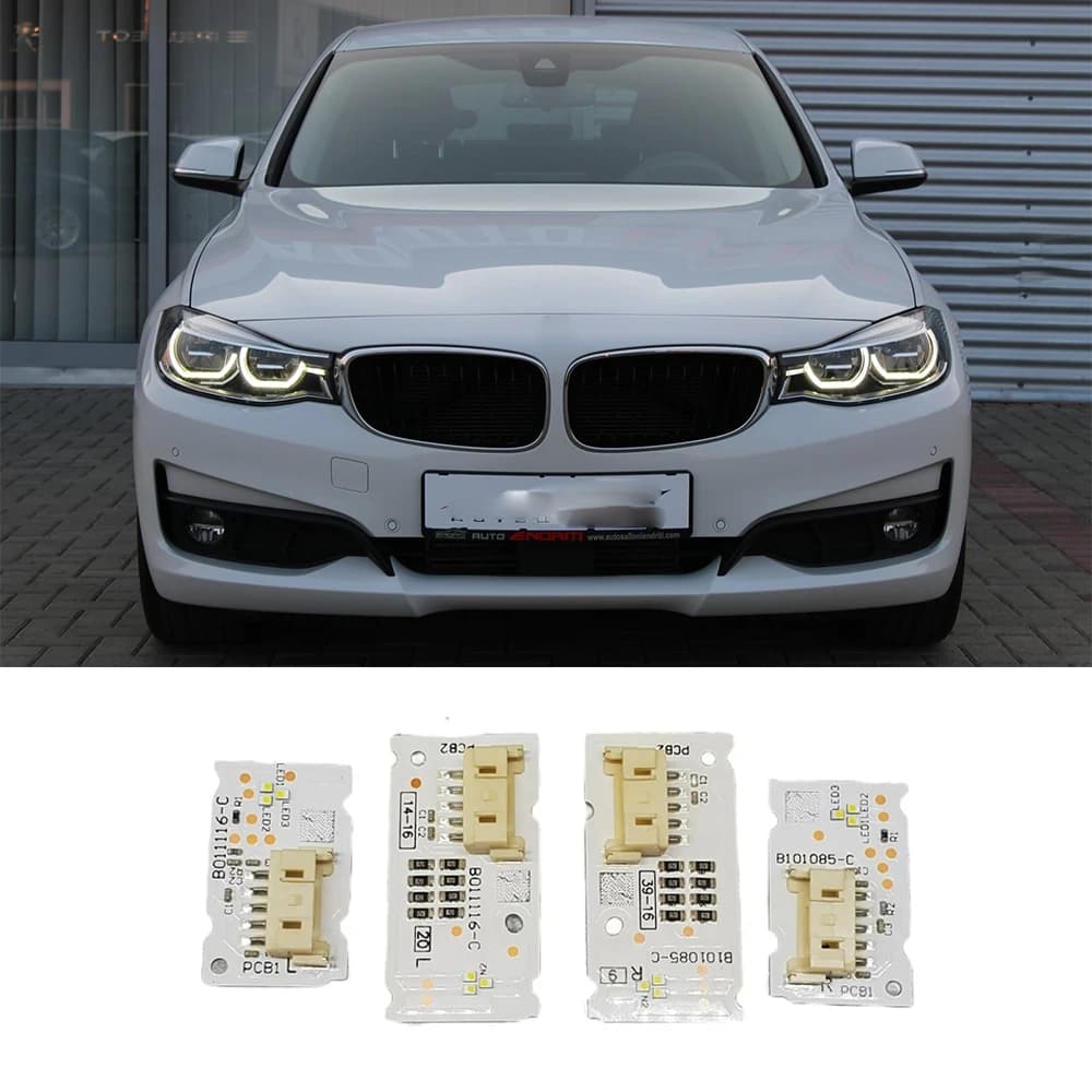 Schede DRL con sorgente luminosa bianca per BMW Serie 3 F34 GT LCI Faro LED adattivo Angel Eye Luce di marcia diurna 7493237 7493238