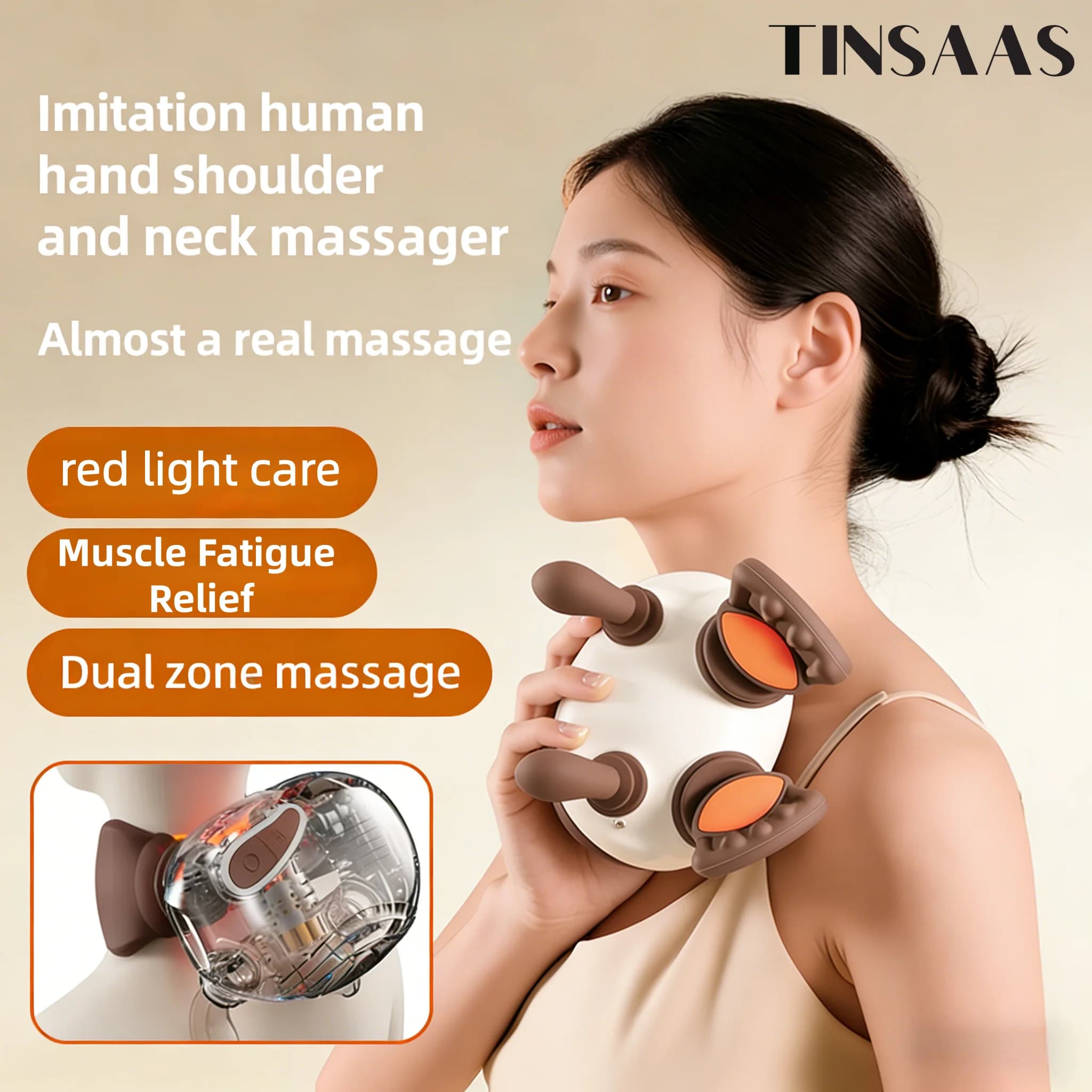 Portable Electric Massage for Collo and Spalle, Deep Massage for Hands, Legs and Body, Allevia la Fatica Muscolare, Simula il Massage Manual