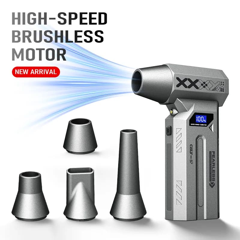 Rechargeable Turbo Fan Portable Air Blower Dust Removal Tool for Electronics Home Use