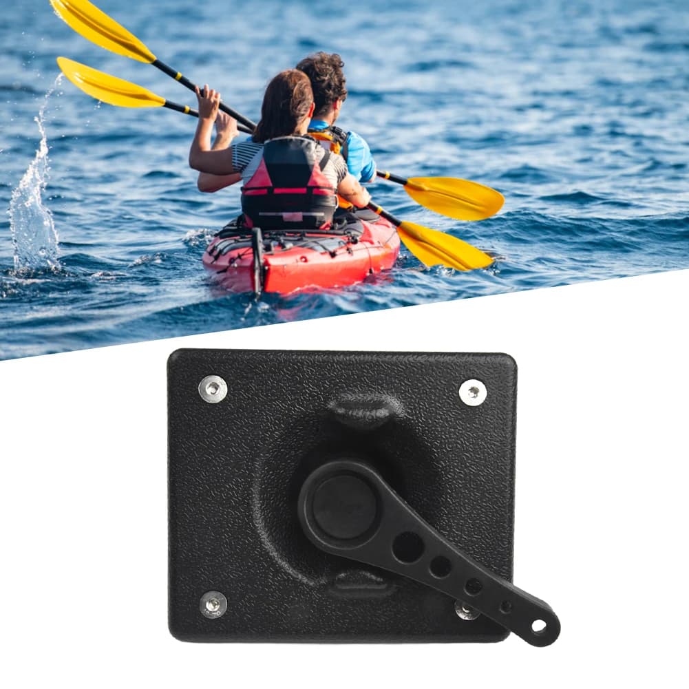 Kit Accessori Timone per Kayak con Maniglia in ABS e Base Quadrata, Progettato per Applicazioni di Sterzo su Canoe e Barche
