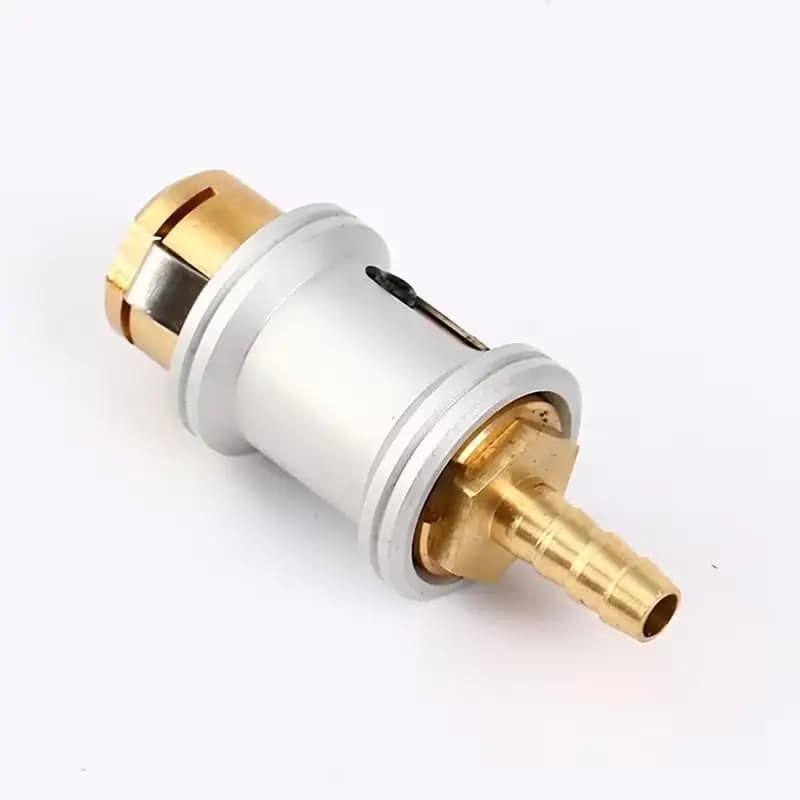 Adattatore per Pompa Gonfiaggio Pneumatici Auto 6.5/8mm, Clip per Valvola, Ugello in Ottone Massiccio, Connettore Rapido