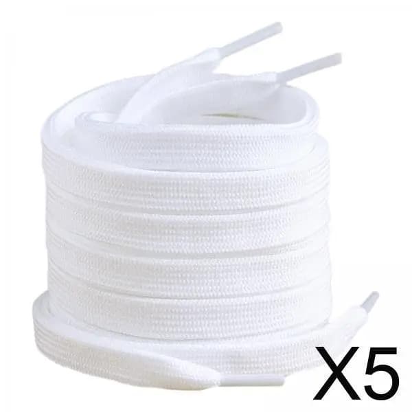 5x 2 Pezzi Lacci di Ricambio Bianchi per Pattini da Hockey su Ghiaccio, Accessori per Pattinaggio Artistico