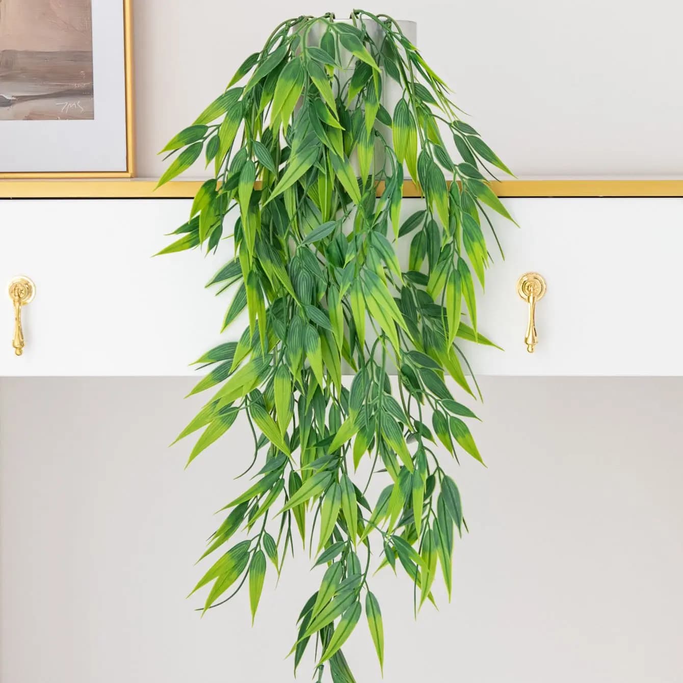 Pianta Artificiale in Plastica con Foglie di Salice per Decorazioni Matrimoniali, Casa, Feste, Giardino, Arco, Muro, Ghirlanda, Regalo Festivo