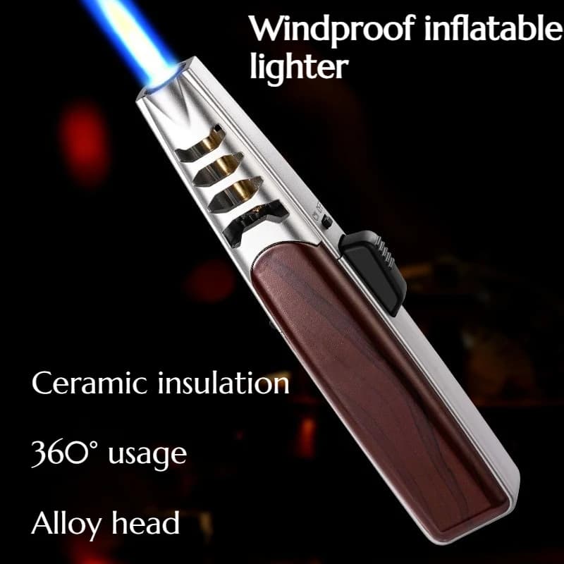 NUOVO Accendino Portatile per Barbecue e Sigari, Resistente alle Alte Temperature e al Vento, con Accensione Diretta, Accessori per Sigarette